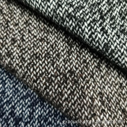 Boucle Loops Garn kleine Fischgrätenstoffe